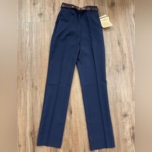 Vintage Wrangler Sportswear Pants Women’s 10 Navy Belted High Waisted Deadstock